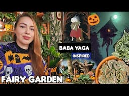 Planting spooky fairy garden while telling Baba Yaga legend 💀🐦‍⬛🌿