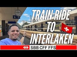 I ride the SBB CFF FFS  train from Geneva to Interlaken, Switzerland.