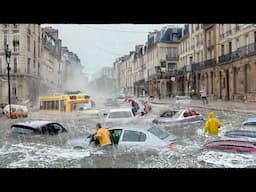 Europe Today! France and Italy went underwater, heavy flooding washed away cars and people