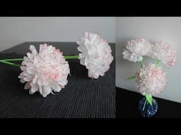 How To Make Tissue paper flower/ Easy craft ideas/ Paper craft/ school project