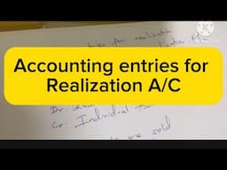 Accounting entries for a Realization Account//Partnership accounts (@NAISHAACADEMY )