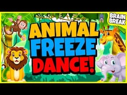 Animal Freeze Dance! | Brain Breaks For Kids | Animal Games For Kids | Move and Freeze | GoNoodle