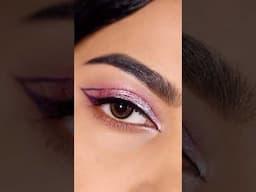 SIMPLE purple duochrome Graphic Eyeliner look for hooded eyes #graphiceyeliner #eyeshadowpalette