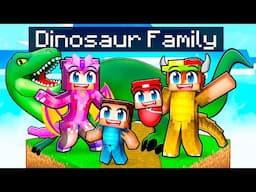 Playing as a DINOSAUR FAMILY on ONE BLOCK!