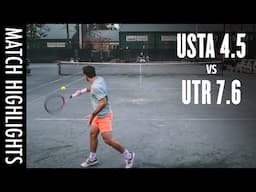 USTA 4.5 one-hander vs UTR 7.6 slicer tennis match with 52-shot point | Richmond Va