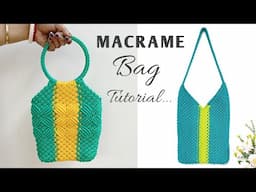 Macrame Bag tutorial step by step | Macrame shoulder bag | macrame ladies bag