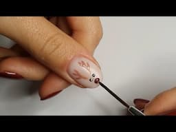 How to do a simple New Year Deer nail design🦌