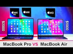 Macbook Pro M4 Pro/M4 vs Macbook Air M3 - Full Comparison