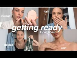 my night out get ready routine | skin, makeup, hair & outfits