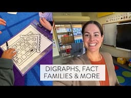 Teaching Digraphs, Fact Families, and More in First Grade! // A week of first grade activities