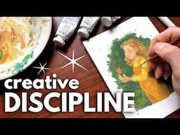 should you MAKE ART EVERY DAY? (week 5: CREATIVE DISCIPLINE) // cozy week of art vlog