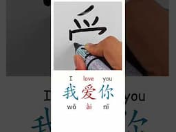 How to Write Wo Ai Ni in Chinese Learn Basic Chinese Characters for Beginners Chinese Handwriting