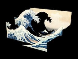 Hokusai Great Wave animation