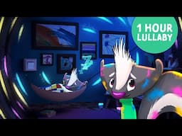 1 Hour Nighty Night Bedtime Lullaby 🎶 Nap Time with Auryn the Skunk 🎶 Music for babies and toddlers