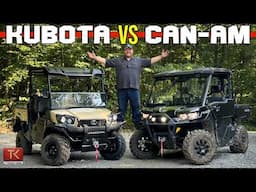 Can-Am Defender vs Kubota RTV-XG850 - Moving Rock & Playing in Mud