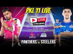 PKL 11 DAY 36 Live: Gujarat Giants vs Telugu Titans & Jaipur Pink Panthers vs Haryana Steelers. #pkl