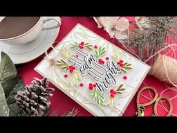 WORD Stamps as FOCAL IMAGES Christmas Card | Papertrey Ink The Bigs Christmas Sentiments