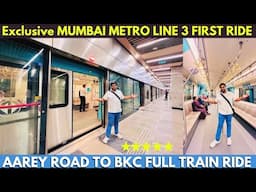 EXCLUSIVE MUMBAI UNDERGROUND METRO FIRST DAY FIRST RIDE | MUMBAI METRO Line 3 AQUALINE Full Guide