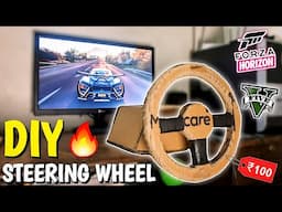 DIY PC Steering Wheel for ₹100 (Cheap, Easy & Quick!)