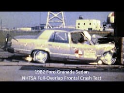 1981-1982 Ford Granada Sedan NHTSA Full-Overlap Frontal Crash Test