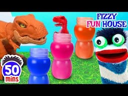 Fizzy's Fun Adventures With Dinosaurs Making Slime, Packing Lunch Boxes & More |Compilation For Kids