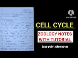 CELL CYCLE||Zoology notes BSC 1st year zoology #vbu #skmu #bhu #mjpru