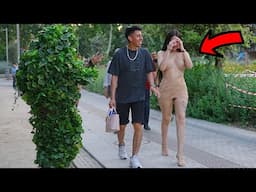 BUSHMAN PRANK: SHE GETS A BIG SURPRISE !!