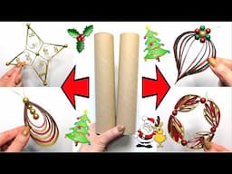 Amazing Paper Roll Reuse Crafts 🎄 4 Easy Christmas Decorations DIY 🎄 Smart Handmade Ornament Ideas