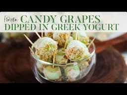 Frozen Candy Grapes Dipped In Greek Yogurt