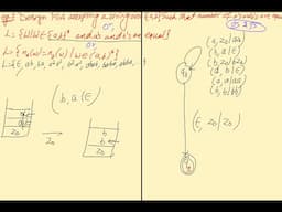 Design PDA accepting a string over {a,b} such that number of a's and b's are equal | Example-7 | TOC