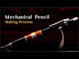 The process of making a mechanical pencil [ mpingo, cocobolo, silver, gold ]