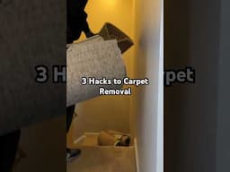 Carpet Removal Hacks #diyprojects #homerenovationproject