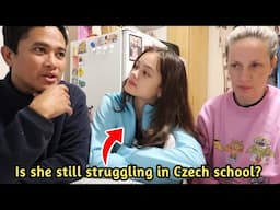 How is Sophia's progress in Czech school after 3 months -