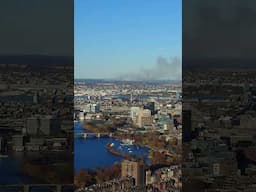 Fire Burning in Boston #boston #fire #views #lynn lynwoods