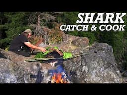 Shark and Salmon Catch & Cook on a Bushcraft Smoker