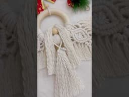 Macrame Angel Christmas Decorations Tutorial #cozychristmas #macrameangel #macramechristmas