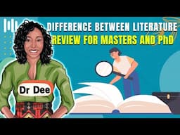 Difference between literature review for Masters and PhD I Dr Dee