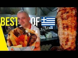 Best Greek Street Foods in Athens, Greece!! GYRO + Best Souvlaki!! Best Greek Food!!!