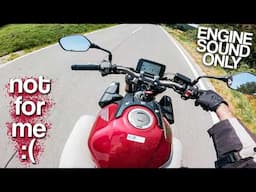 HONDA CB650R sound & review + the embarrassing reason why I don't like the E-Clutch! [RAW Onboard]