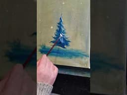 Easy How to paint a Christmas tree for beginners painting tutorial ❄️🎄