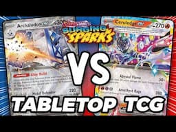 Can Archaludon ex Defeat Ceruledge ex in this Surging Sparks Tabletop Gameplay?!