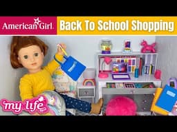 ⭐️ AG Doll Back To School Shopping! 🦄 My Life As Desk & School Supply Set Unboxing & Review.