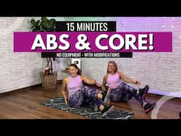 At home ABS & CORE Workout - without equipment - ONLY 15 MIN