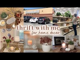 THRIFT STORE SHOPPING & DECORATING | thrifting home decor on a budget + fall home decorating ideas!