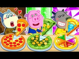 Rich vs Broke vs Giga Rich! Pizza Cooking Challenge - Funny Stories for Kids| Wolfoo Family Official