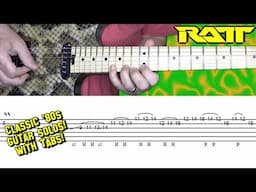 RATT - Wanted Man - guitar lesson (solo) with tabs! 🐭🎸