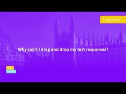 Why can’t I drag and drop my test responses?