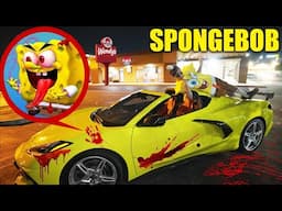 if you see SPONGEBOB'S LAMBO with blood on it at Wendy's, DRIVE AWAY! (Stealing the Krabby Patty)