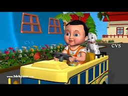 I Am Driving My Little Bus Nursery Rhyme - 3D Animation Rhymes & Songs for Children