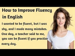 How To Improve Fluency in English | Speak English Fluently | Improve Your English